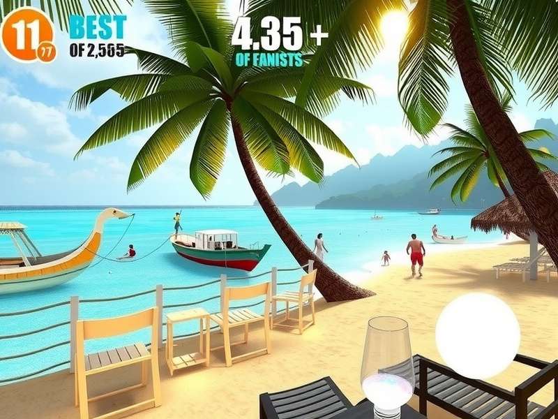 Kerala Beachfront Bliss gameplay screenshot showing beautiful beach environment